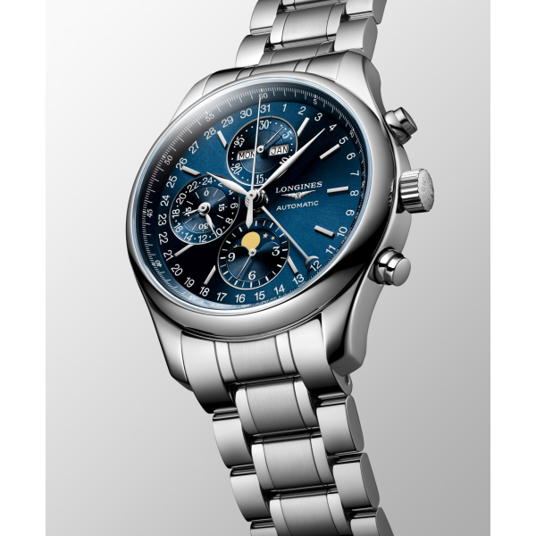 Montre Longines Master Collection Chrono Cadran Bleu Bracelet Acier