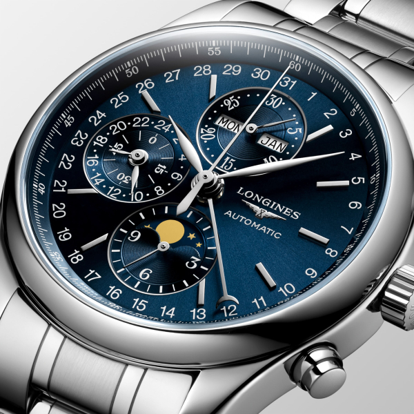 Montre Longines Master Collection Chrono Cadran Bleu Bracelet Acier