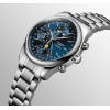 Montre Longines Master Collection Chrono Cadran Bleu Bracelet Acier