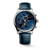 Montre Longines Master Collection Chrono Cadran Bleu Bracelet Cuir Bleu