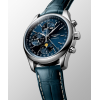 Montre Longines Master Collection Chrono Cadran Bleu Bracelet Cuir Bleu