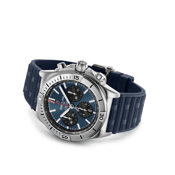 Montre Breitling Chronomat B01 42 Cadran Bleu Bracelet Caoutchouc