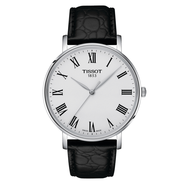 Montre Tissot Everytime 40mm Cadran Blanc Bracelet Cuir