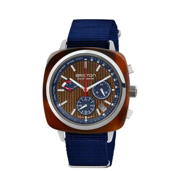 Montre Briston Clubmaster Regatta Cadran Noyer Bracelet Nato