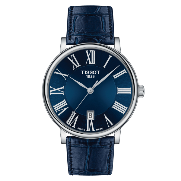 Montre Tissot Carson Premium Cadran Bleu Bracelet Cuir