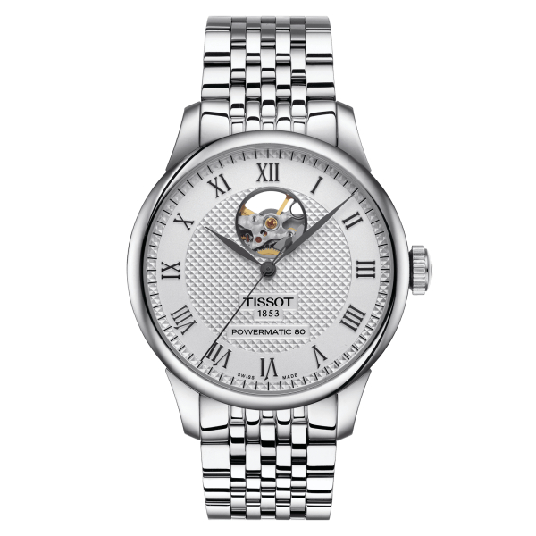 Montre Tissot Le Locle Powermatic 80 Open Heart Cadran Argent