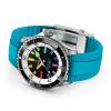 Montre Breitling Superocean 42mm Automatic Rainbow Bracelet Caoutchouc Turquoise