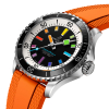 Montre Breitling Superocean 42mm Automatic Rainbow Bracelet Caoutchouc Orange