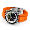 Montre Breitling Superocean 42mm Automatic Rainbow Bracelet Caoutchouc Orange