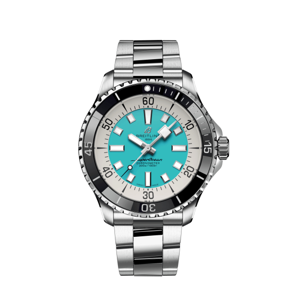 Montre Breitling Superocean 44mm Automatic Cadran Turquoise Bracelet Acier