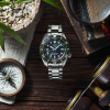 Montre Seiko Prospex Automatic GMT Cadran Vert Bracelet Acier