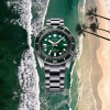 Montre Seiko Prospex Automatic GMT Cadran Vert Bracelet Acier