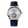 Montre Frederique Constant Classic Tourbillon Manufacture automatique cadran argenté bracelet cuir 39 mm