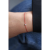 Bracelet Redline Minimaliste Diamant 0.02ct Or Rose Fil Rouge