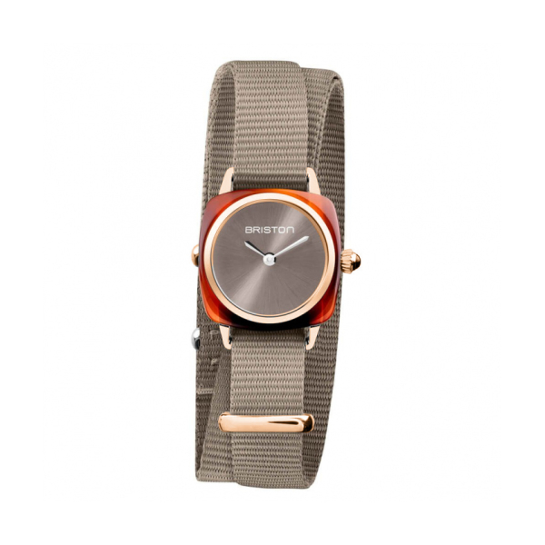 Montre Briston Clubmaster Lady Acétate Bracelet Nylon Gris