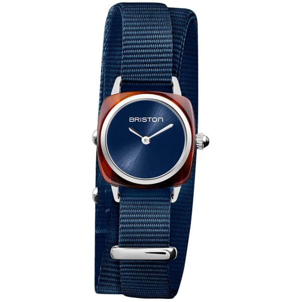 Montre Briston Clubmaster Lady Acétate Bracelet Nylon Bleu Nuit