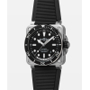 Montre Bell & Ross Diver Black Steel Bracelet Caoutchouc