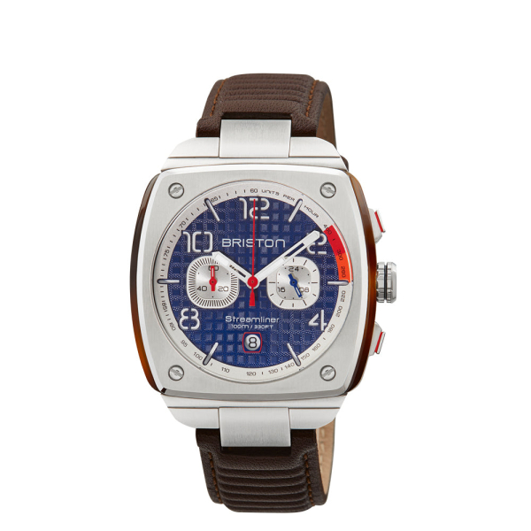 Montre Briston Streamliner Urban Acier & Acétate Cadran Bleu