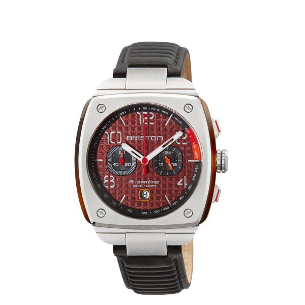 Montre Briston Streamliner Urban Acier & Acétate Cadran Rouge