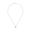 Collier Chopard Happy Diamants Icons Carré Or Blanc Serti 1 Diamant Mobile