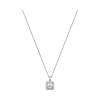 Collier Chopard Happy Diamants Icons Carré Or Blanc Serti 3 Diamants Mobiles