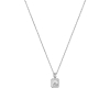 Collier Chopard Happy Diamants Icons Carré Or Blanc Serti 3 Diamants Mobiles