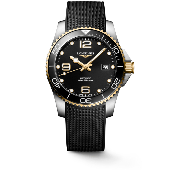 Montre Longines Hydroconquest 41mm Auto Cadran Noir Bracelet Caoutchouc