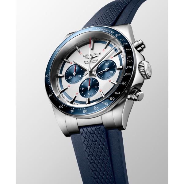 Montre Longines Conquest Heritage Chrono 42mm Cadran Argent