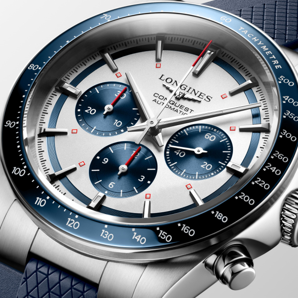 Montre Longines Conquest Heritage Chrono 42mm Cadran Argent