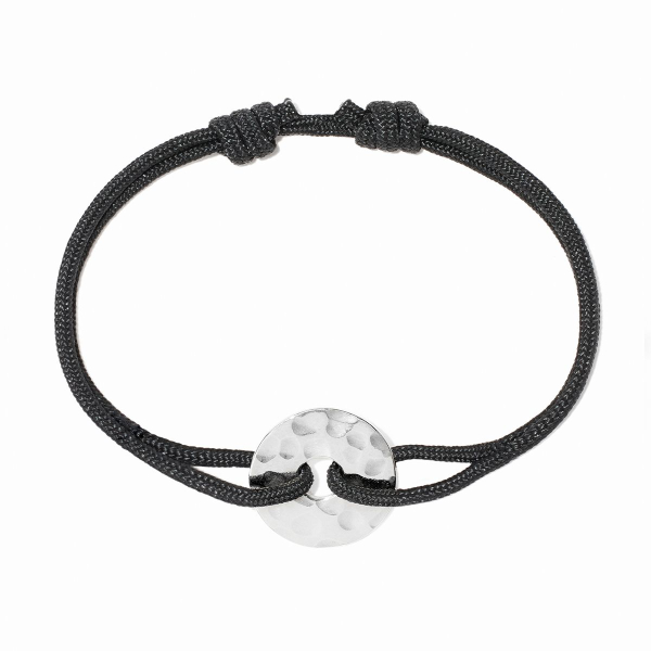 Bracelet Dinh Van sur cordon Pi Argent