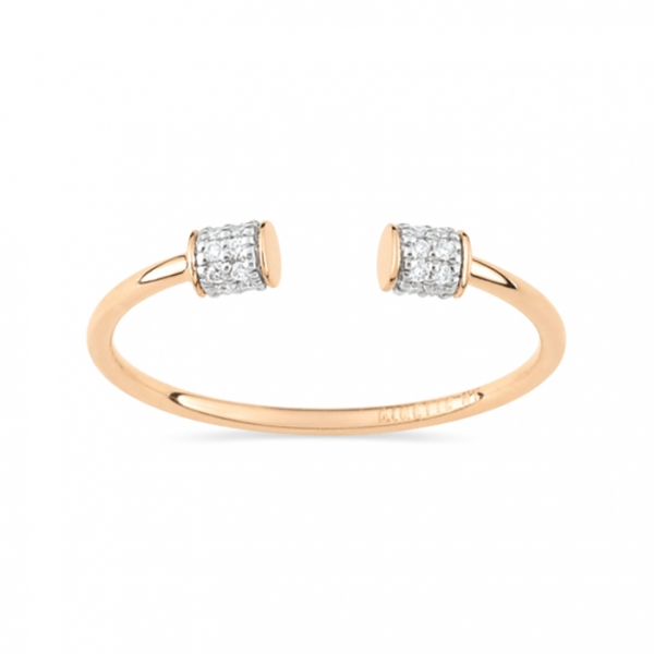 Bague Ginette NY Choker Ring Single Diamond Or Rose