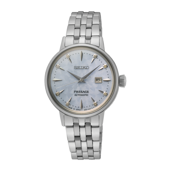 Montre Seiko Presage 60's Cadran Blanc Bracelet Acier