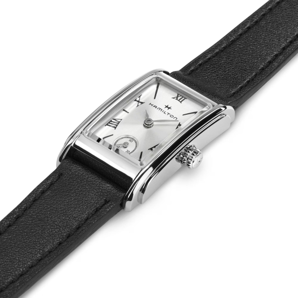 Montre Hamilton American Classic Ardmore Quartz Cadran Blanc Bracelet Cuir noir