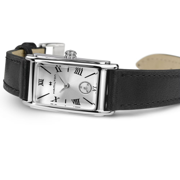 Montre Hamilton American Classic Ardmore Quartz Cadran Blanc Bracelet Cuir noir