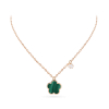 Collier Cesare Pompanon Fiore di Mamma Malachite Diamants Or Rose