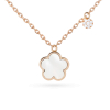 Collier Cesare Pompanon Fiore di Mamma Nacre Blanche Diamants Or Rose