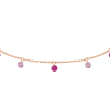 Bracelet La Brune & La Blonde Confetti Rose 5 pierres 0.65 carat or rose