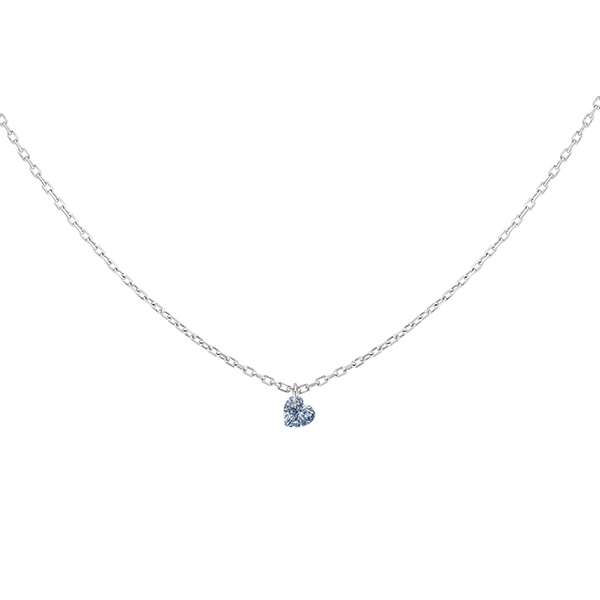 Collier La Brune & La Blonde 360° Diamant Cœur 0.15 carat or blanc