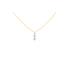 Collier La Brune & La Blonde 360° Trio Diamants 0.40 carat or jaune