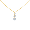 Collier La Brune & La Blonde 360° Trio Diamants 0.40 carat or jaune