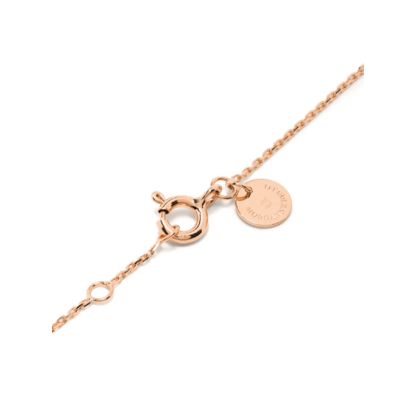 Collier Morganne Bello Victoria Diamants Quartz Fume + Diamants Or Rose