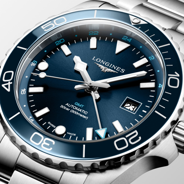 Montre Longines HydroConquest GMT 43mm Cadran Bleu Bracelet Métal