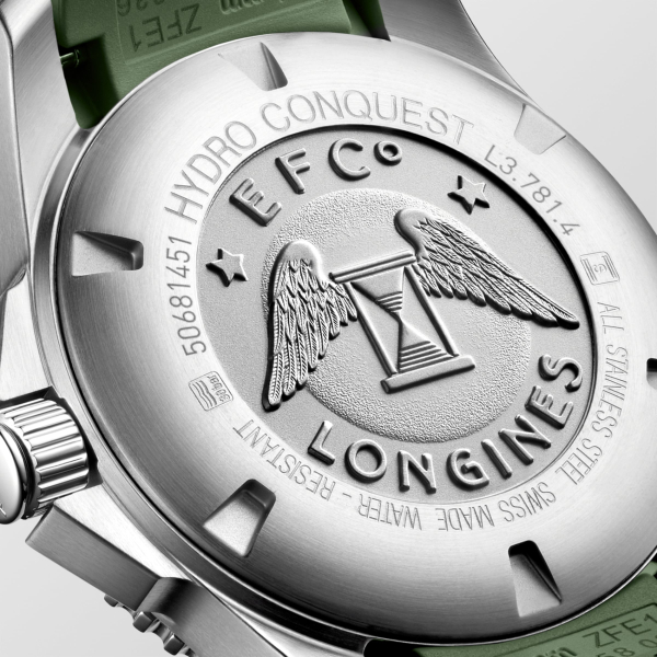 Montre Longines Hydroconquest 41mm Auto Cadran Vert Bracelet Caoutchouc