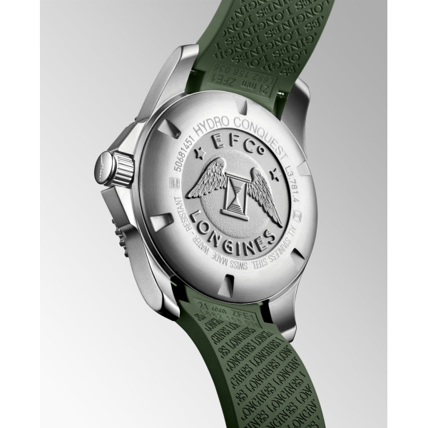 Montre Longines Hydroconquest 41mm Auto Cadran Vert Bracelet Caoutchouc