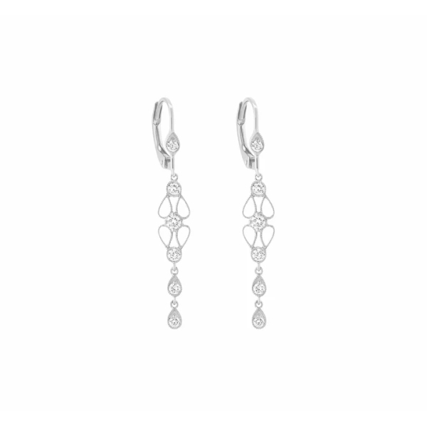 Boucles d'oreilles Stone Paris Babylone Or Blanc & Diamants