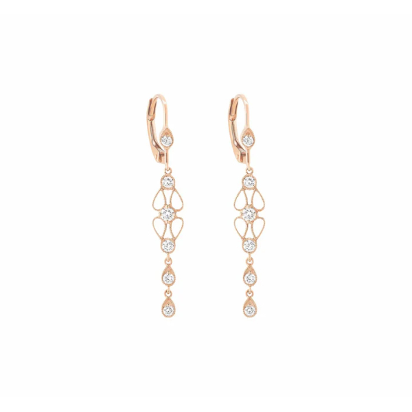 Boucles d'oreilles Stone Paris Babylone Or Rose & Diamants