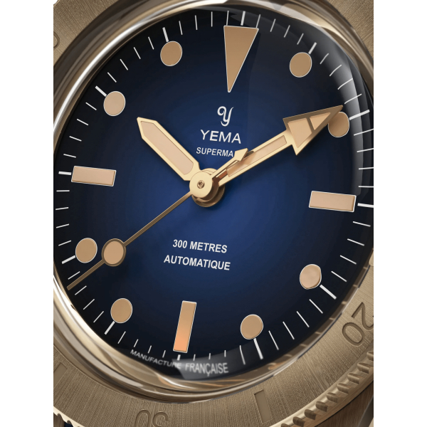 Montre Yema Superman Bronze CMM.10 Blue Limited Edition 39mm