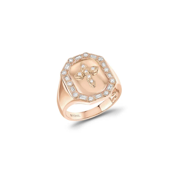 Bague Stone Paris Celeste Or Rose & Diamants