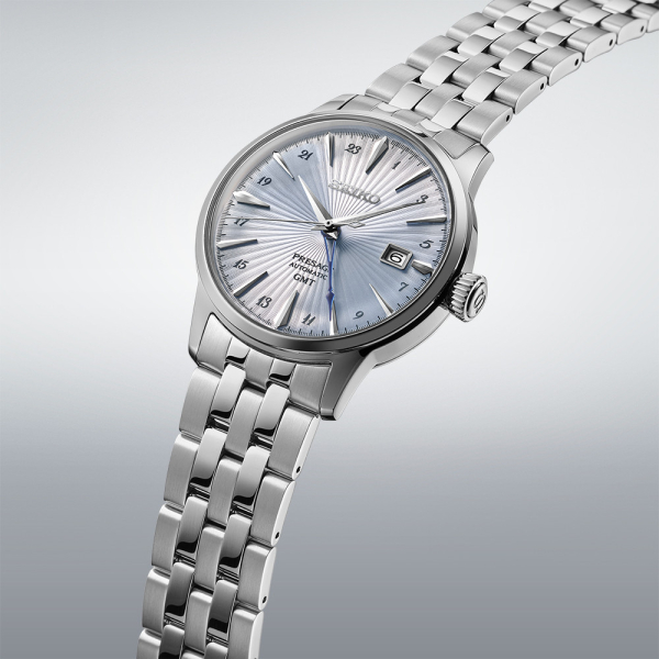 Montre Seiko Presage SSK037J1 Cocktail GMT Cadran Bleu