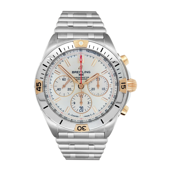 MONTRE OCCASION BREITLING CHRONOMAT B01 42 Acier et or rouge 18 carats - Argent